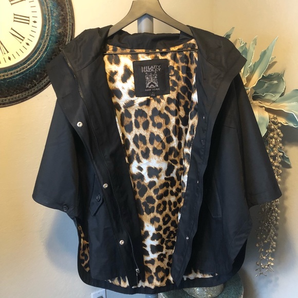 Hilary Radley Jackets & Blazers - Hilary Radley Black cape with leopard lining